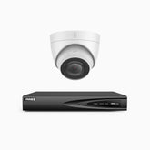 H500 - 3K 4 Channel 1 Camera PoE Security System, EXIR 2.0 Night Vision, Built-in Mic & SD Card Slot, RTSP  Supported ,IP67 Waterproof, RTSP Supported